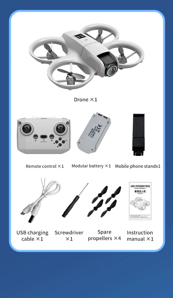 H135 Mini Drone WiFi FPV with 4K Camera, Foldable Quadcopter with Colorful Lights – RC Toys & Gifts