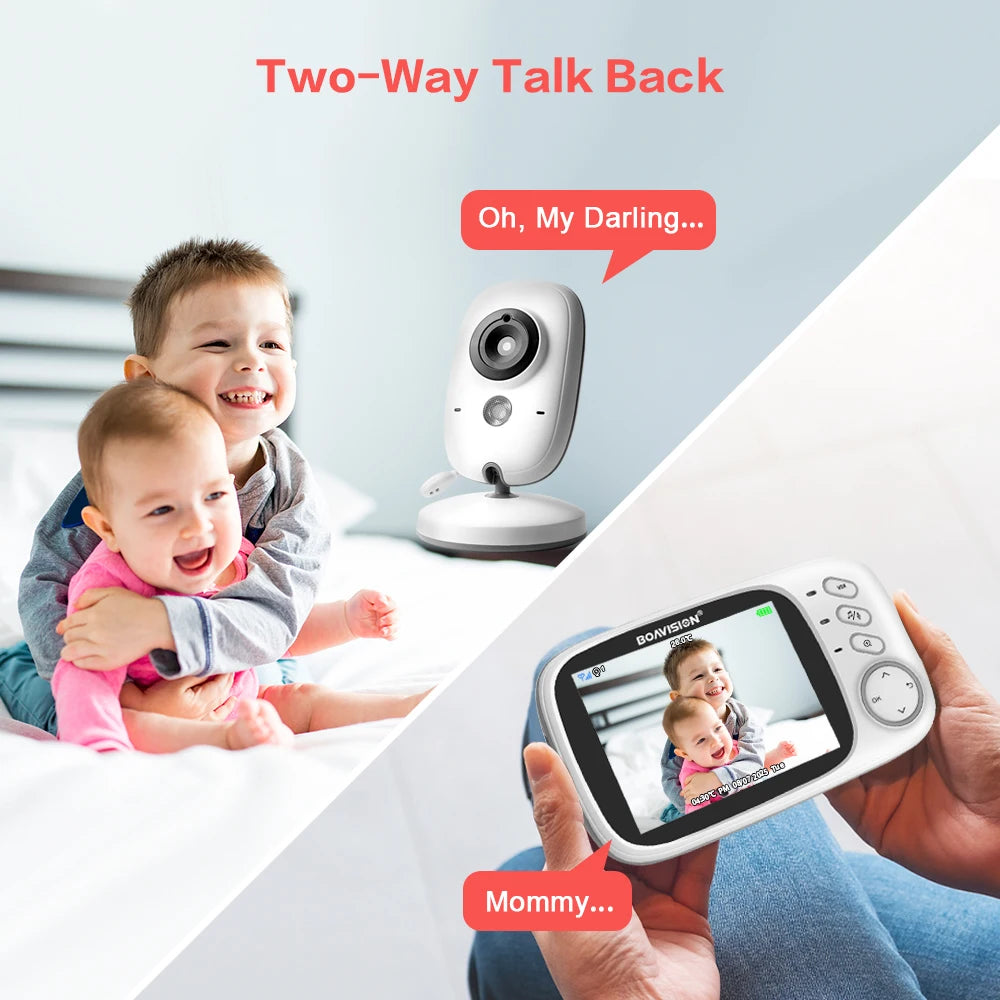 VB603 2.4G Wireless Video Baby Monitor with 3.2" LCD, Two-Way Audio, Night Vision & Temperature Monitoring