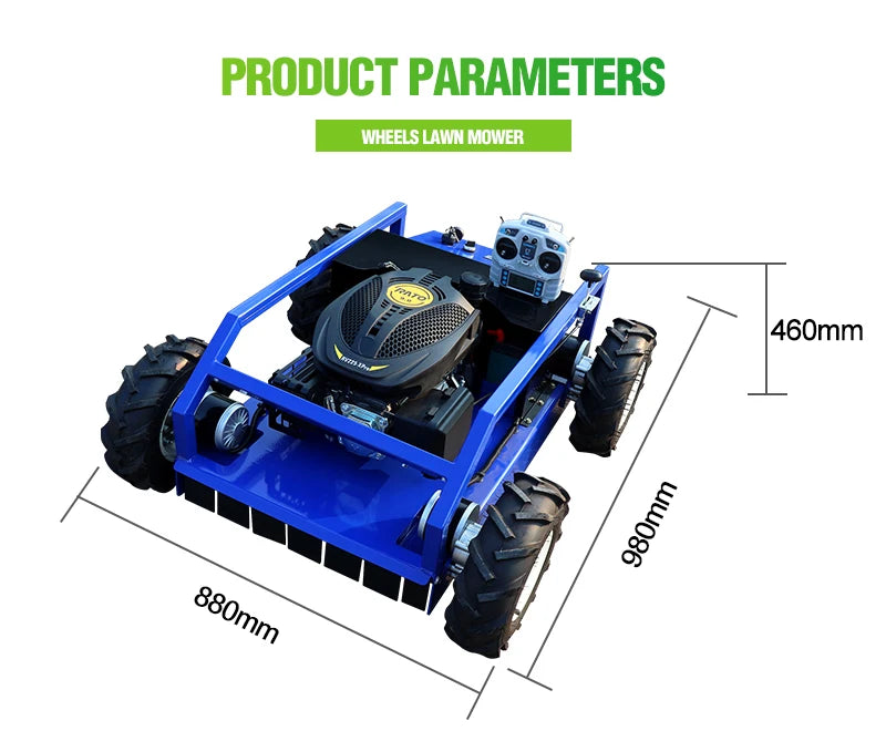 Customized Zero Turn Garden Track Wheel Crawler Remote Control Lawn Mower – Farm & Garden Robot