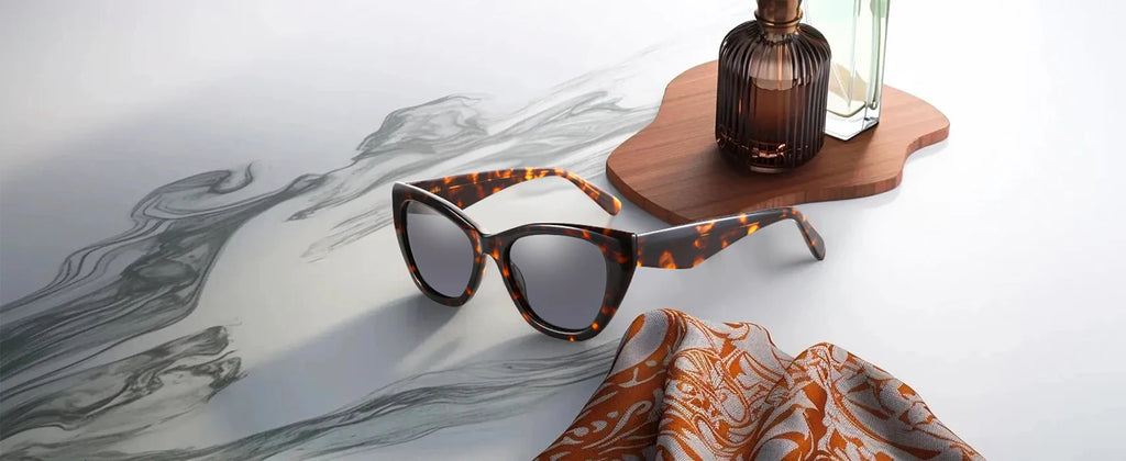 ZENOTTIC Butterfly Polarized Prescription Sunglasses Handmade Acetate Square Optical Shades for Women – Custom Myopia, Hyperopia & Astigmatism Lenses