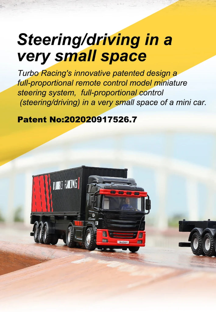 Turbo Racing C50-T 1:76 Remote Control Truck with Lights and Horn – RTR Version