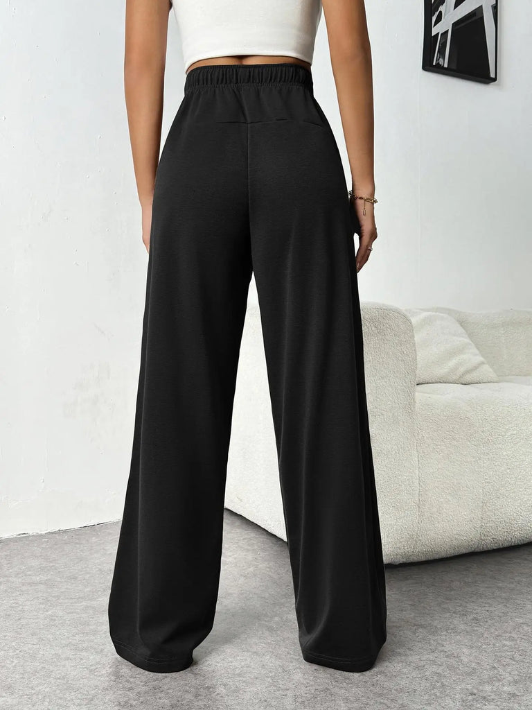 Autumn & Winter Women’s Elastic Waist Wide Leg Casual Pants