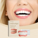 Full Denture Fake Teeth Set with Silicone Upper & Lower Veneers – Natural Fit Smile Kit with Adhesive Gel thumbnail 5