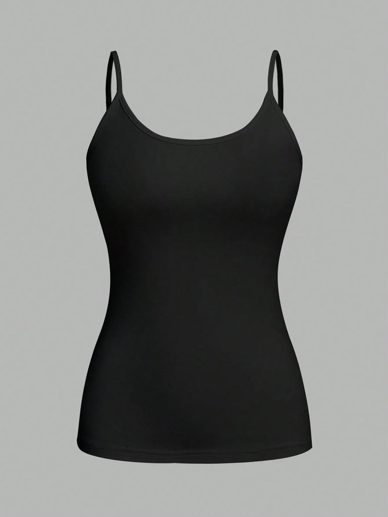 4-Pack Women’s Solid Color Camisole Tank Tops – Adjustable Strap Sleeveless Summer Vests