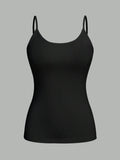 4-Pack Women’s Solid Color Camisole Tank Tops – Adjustable Strap Sleeveless Summer Vests thumbnail 11