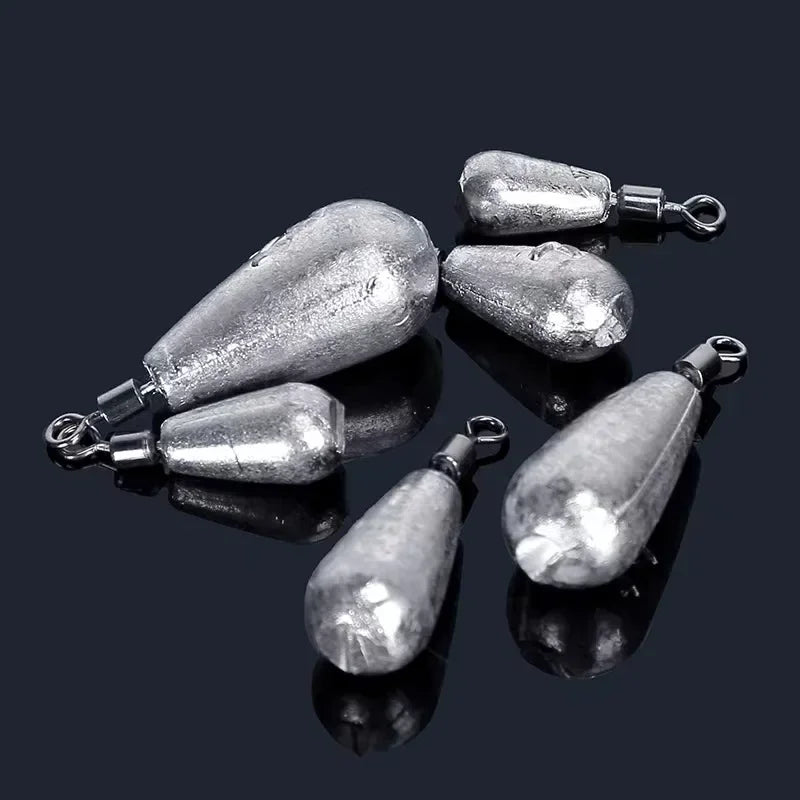 10pcs Fishing Weight Sinkers – Durable Water Drop Lead Weights (3.5g–20g)