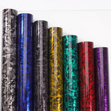 300cm High Gloss Forged Carbon Fiber Vinyl Wrap Film – Black, Gold, Silver, Red – 30/50cm Width PVC Car Hood Adhesive Sticker thumbnail 9