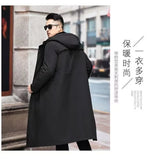 Men’s Detachable Fur One-Piece Winter Coat – Thick Faux Mink Fur Lined thumbnail 23