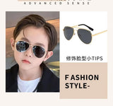 Kids Metal Oval Sunglasses – Cute Fashion Mirror Lens UV Protection for Boys & Girls thumbnail 10