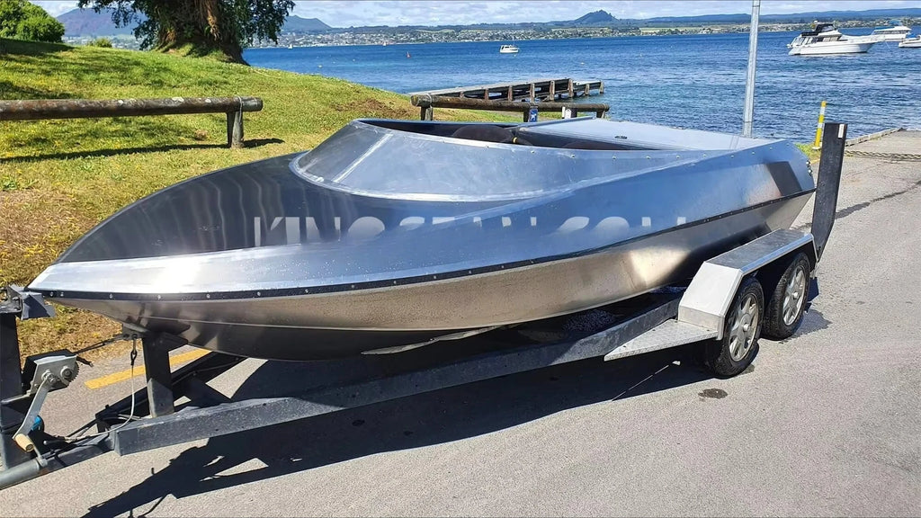 Fully Welded Aluminum Jet Ski Boat Hull Kit – 12ft Sports Yacht for River Racing
