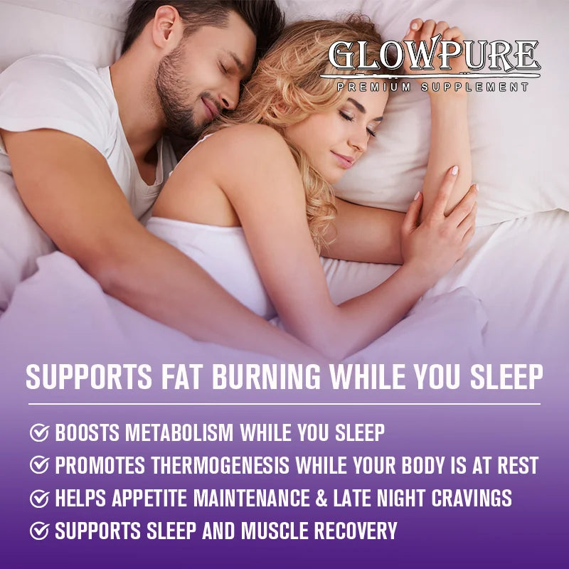 Powerful Natural Night Time Fat Burning & Cellulite Support Pills – Metabolism Booster Detox Supplement for Lean Physique