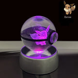 Pokemon 5cm Crystal Ball 3D LED Night Light – Pikachu, Charizard, Gengar & Eevee Gift Model thumbnail 16