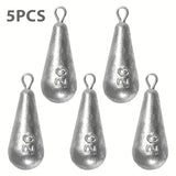 Premium Teardrop Fishing Weights Sinkers – 10 Sizes Lead Drop Shot Weights with 360° Swivel for Freshwater & Saltwater thumbnail 17