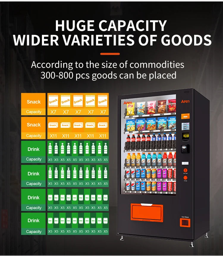 Bottled Water & Snack Automatic Vending Machine – Cold Drink & Snack Dispenser