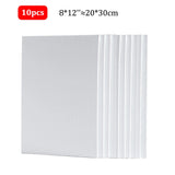 10 Pcs Cotton Canvas Board Set Primed White Painting Panels for Oil, Acrylic, Watercolor & Gouache HB-17 thumbnail 19