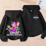 Movie Kpop Demon Hunters Zipper Hoodie for Kids – Unisex Sweatshirt for Girls & Boys thumbnail 11