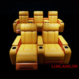 MINGDIBAO Luxury Electric Recliner Cinema Chair with LED Lighting & Cup Holder – Genuine Leather Home Theater Seating thumbnail 3