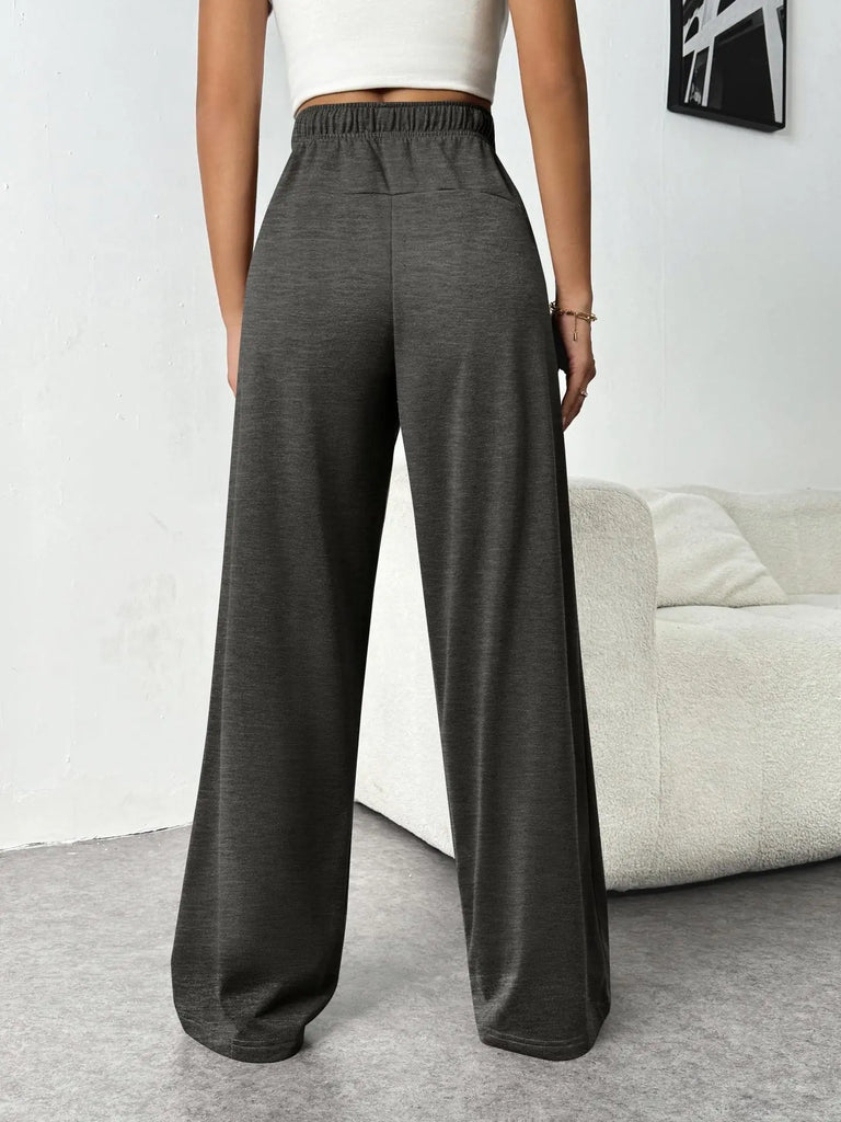 Autumn & Winter Women’s Elastic Waist Wide Leg Casual Pants