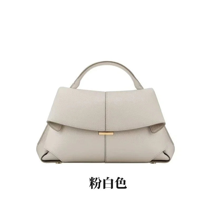 Women’s Pleated Faux Leather Handbag – Luxurious Texture Shell Shoulder Bag