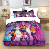 3pcs K-Pop Bedding Set Demon Hunters Colorful Print Polyester Duvet Cover with Pillowcases thumbnail 8