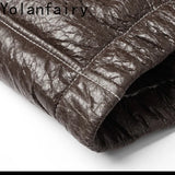 Men’s Natural Sheepskin Leather Jacket with Real Fur Hood – Winter Wool Lined Fur Coat thumbnail 6
