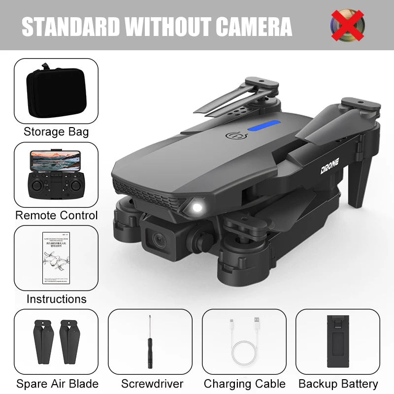 E88 Pro Drone 4K Dual Camera Foldable RC Quadcopter with WiFi FPV & Trajectory Flight