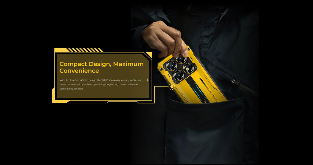 OUKITEL WP60 Rugged Smartphone 7.2” HD+ Display, 10000mAh, 108MP Camera, 48GB+512GB, Android 15, NFC, 120Hz