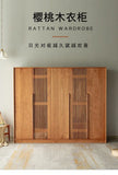 Luxury Modern Wooden Wardrobe with Sliding Doors and Storage Drawers – Nordic Style Bedroom Closet Furniture thumbnail 7