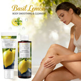 OceAura Basil Lemon Shower Gel & Body Lotion Set – Exfoliating Deep Cleansing, Moisturizing, Brightening & Smoothing Body Care thumbnail 1