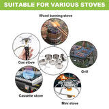 8PCS Stainless Steel Camping Cookware Mess Kit – Lightweight, Durable & Ready for Adventure thumbnail 6