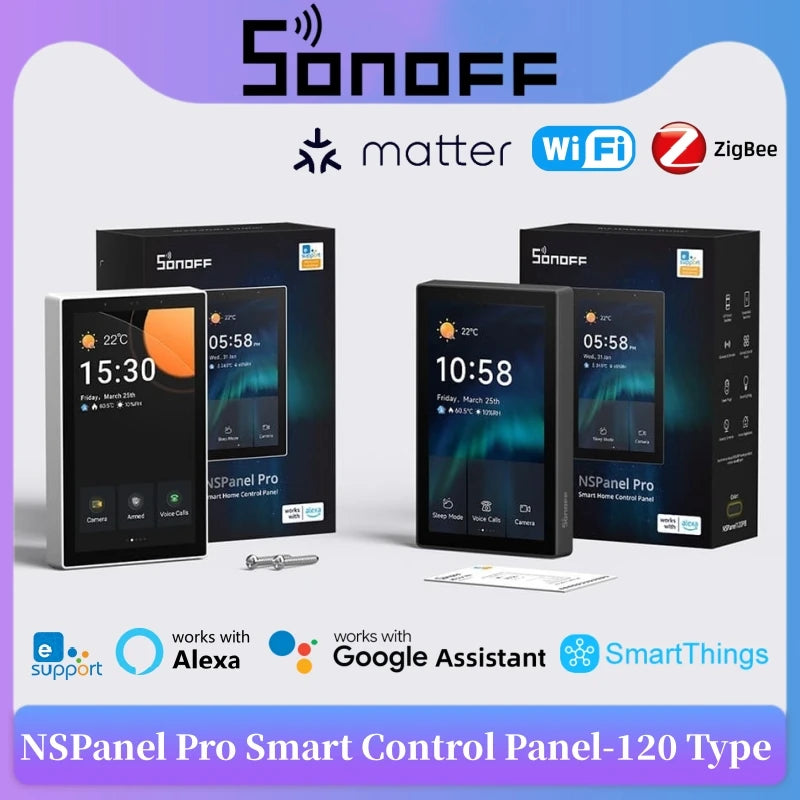 SONOFF NSPanel Pro 120 Smart Home Control Panel with Zigbee Gateway & Power Monitoring