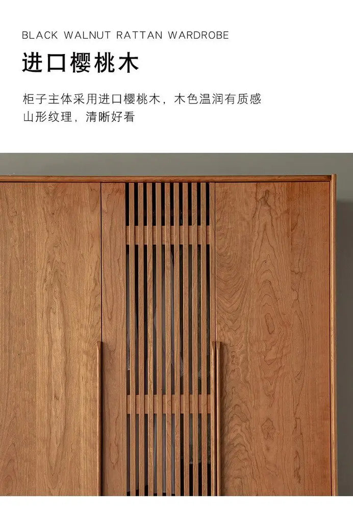 Luxury Modern Wooden Wardrobe with Sliding Doors and Storage Drawers – Nordic Style Bedroom Closet Furniture
