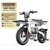 Coswheel CT20S 2000W Electric Dirt Bike – 60V 27.5Ah Fat Tire Ebike for Adults (20" Off-Road Tires, 161km Range) thumbnail 38