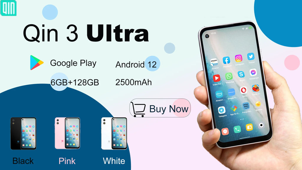 Qin F22 Pro Smart Touch Screen Phone 4GB RAM 64GB ROM Android Global Version 3.5" Display 5G WiFi