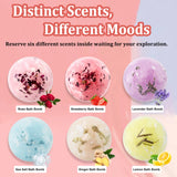 6Pcs Lavender Epsom Salt Bath Bomb Set – Muscle Relaxation Self Care Spa Gift for Women thumbnail 3
