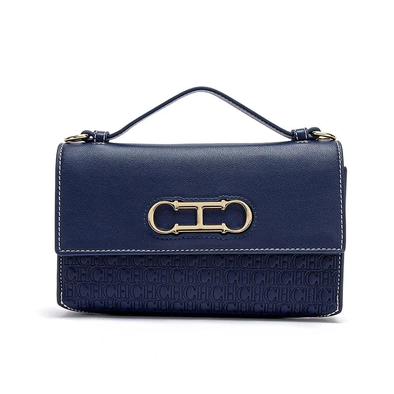 CH Letter Print Crossbody Bag – Elegant Compact Women’s Satchel Handbag