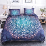 Mandala Lotus Flower Duvet Cover Set King Size Blue Purple Pink Bohemian 3D Print Bedding thumbnail 9