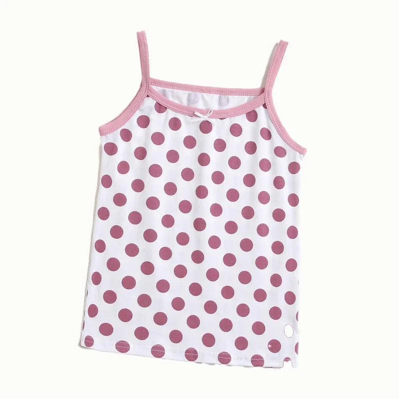 Girls’ Summer Tank Tops – Cartoon Cotton Camisoles, Ages 3-8