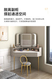 Luxury Solid Wood Corner Dressing Table with Mirror and Stool – Modern Minimalist Bedroom Furniture thumbnail 13