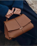 Women’s Pleated Faux Leather Handbag – Luxurious Texture Shell Shoulder Bag thumbnail 1