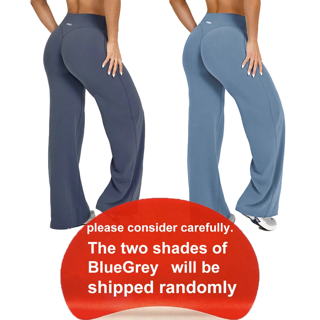 Women’s Flared Yoga Leggings – High-Waist Seamless Wide-Leg Fitness Pants