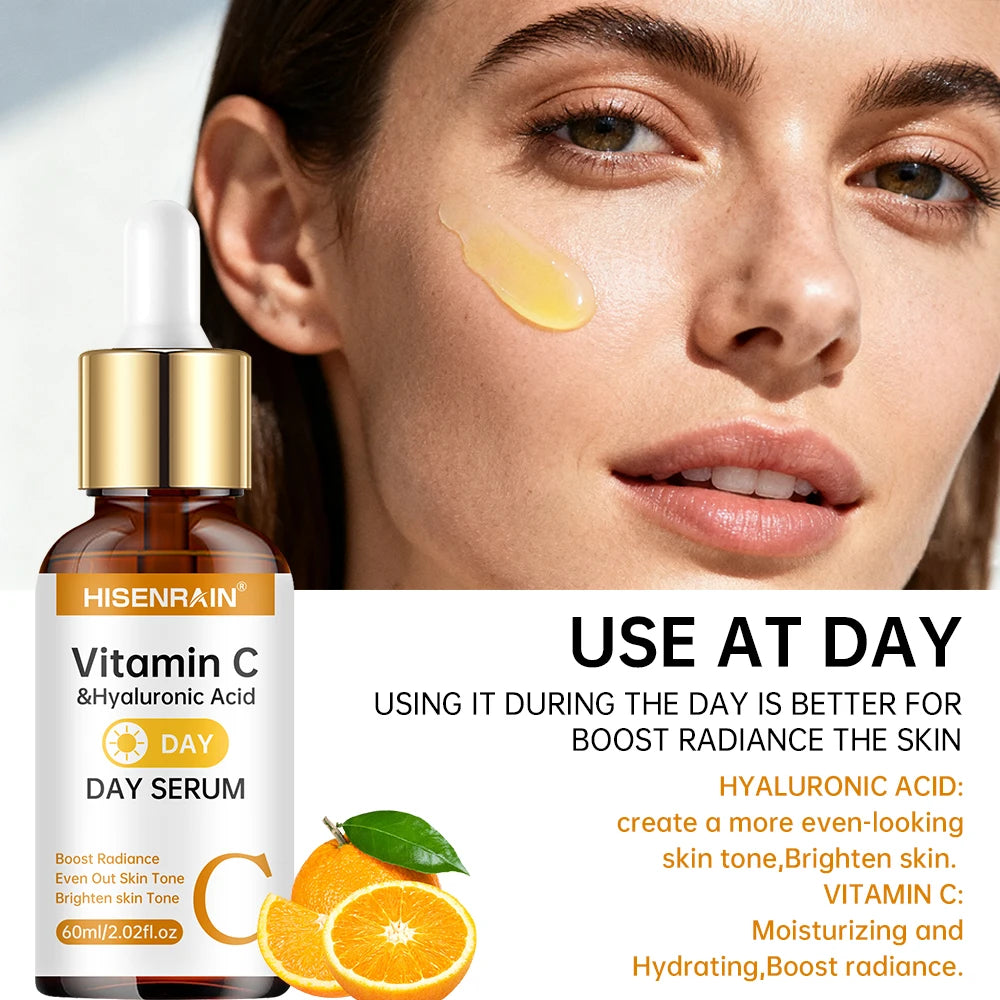 HISENRAIN Vitamin C Retinol Hyaluronic Acid Serum Duo Anti Aging Brightening Hydration Combo