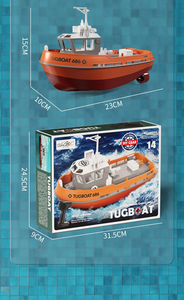 686 RC Boat 1/72 Dual Motor Wireless Remote Control Ship – 2.4G