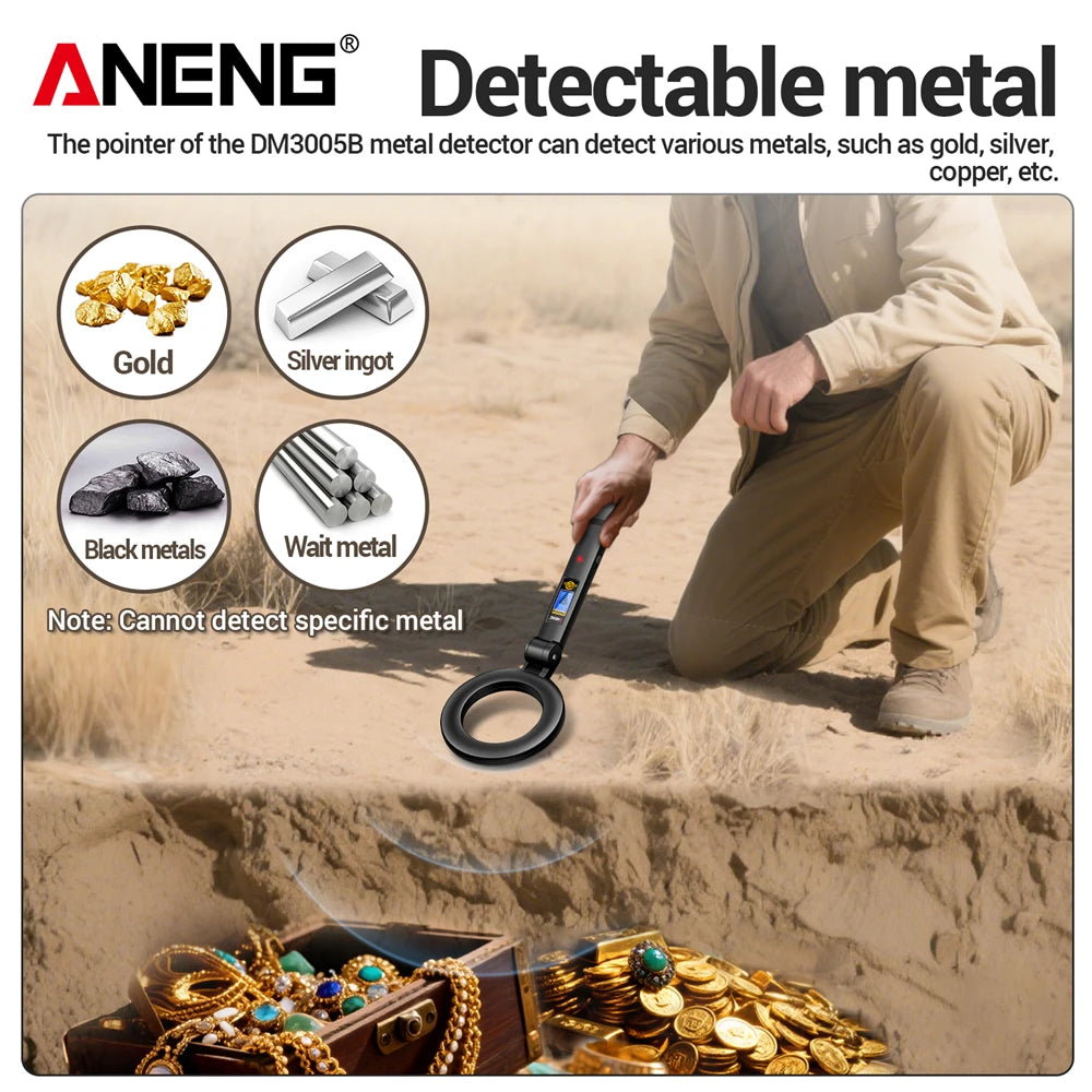 ANENG DM3005B Handheld Metal Detector – High Sensitivity Portable Scanner