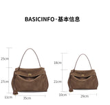 Women’s Genuine Suede Leather Large Capacity Shoulder Tote Bag Luxury Casual Handbag thumbnail 13