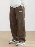 Autumn Men’s Corduroy Casual Pants – Loose Fit Straight Leg Streetwear with Elastic Waist thumbnail 10