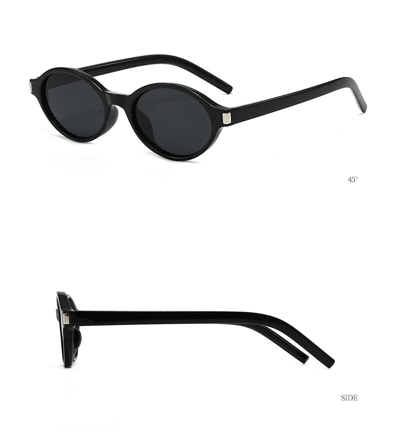 Oval Rice Nail Retro Fashion Sunglasses – Customizable Myopia Lenses 0~-6.0