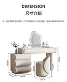 Mirror Drawers Vanity Table with Chair – Modern Bedroom Makeup Storage Organizer thumbnail 27