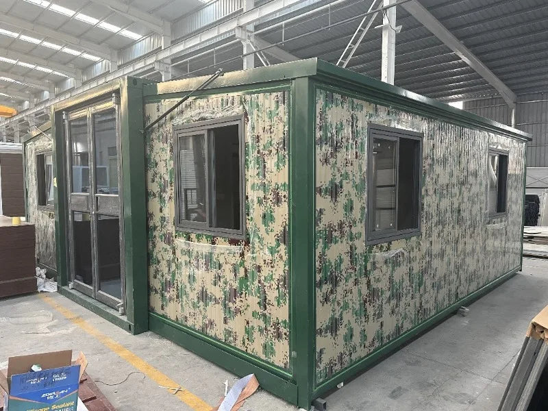 Expandable Prefab Container House Foldable Steel Tiny Home 20ft / 30ft / 40ft Customizable