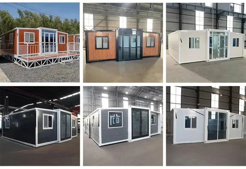 Expandable Prefab Container House Foldable Steel Tiny Home 20ft / 30ft / 40ft Customizable